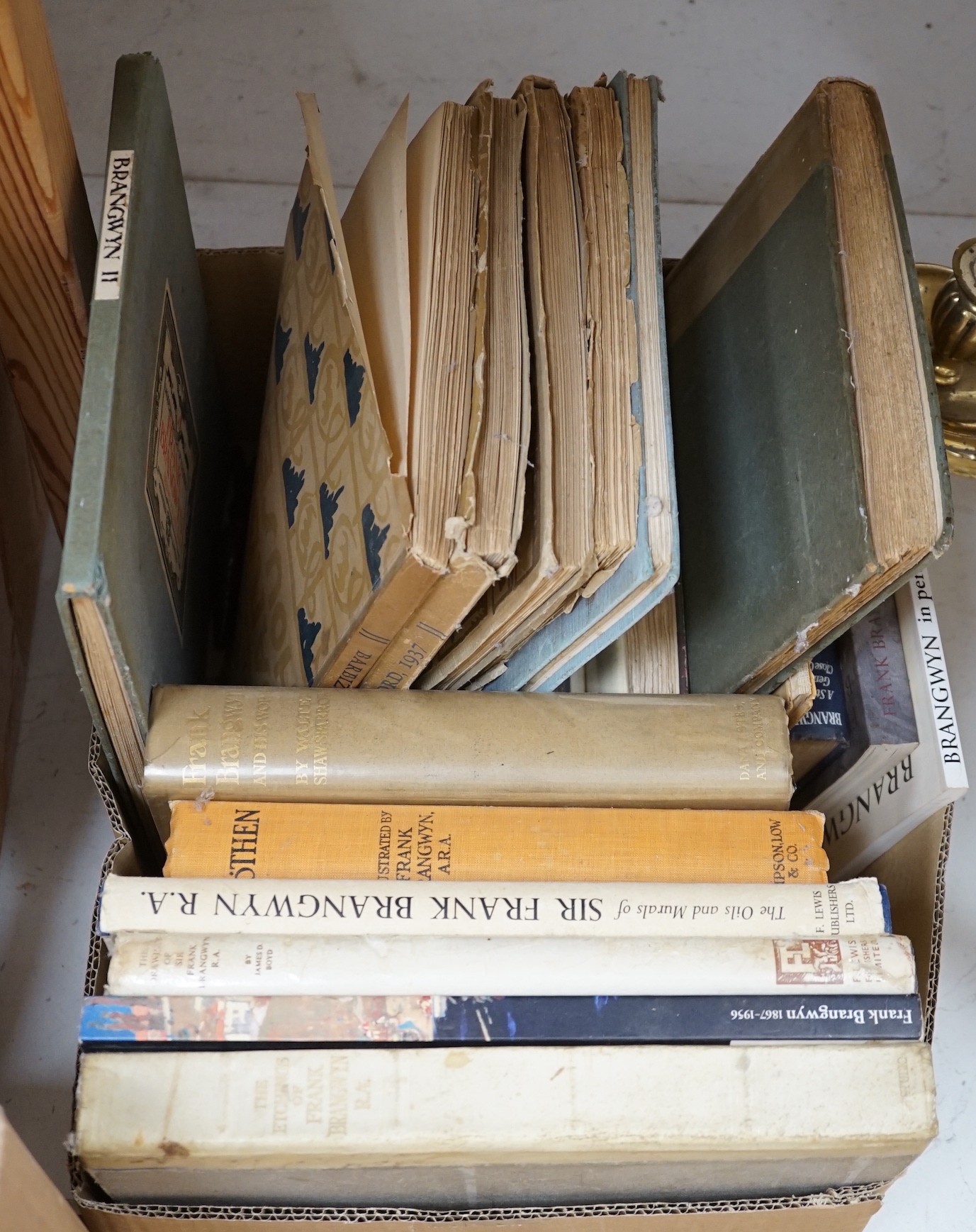 A quantity of books on Brangwyn RA and a collection of books on buildings of England